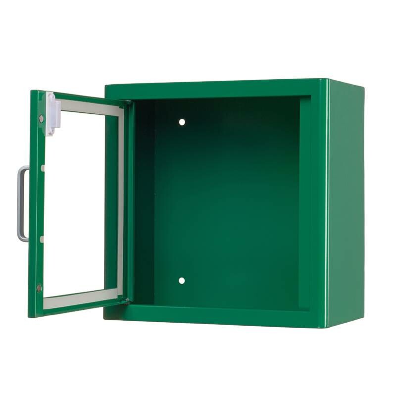 Armoire DAE p. intérieur défibrillateur Heartsine avec alarme - verte