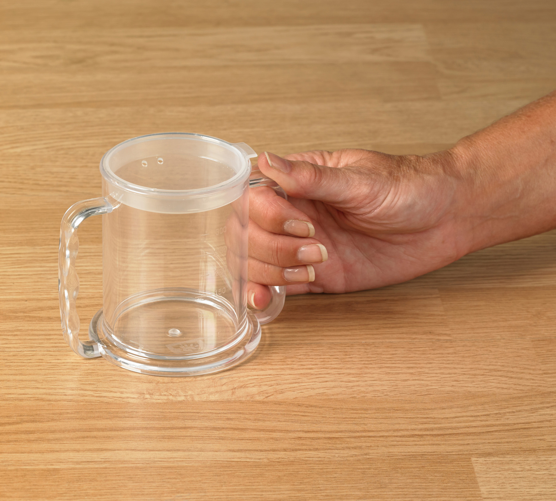 Gobelet transparent avec 2 poignées 285 ml