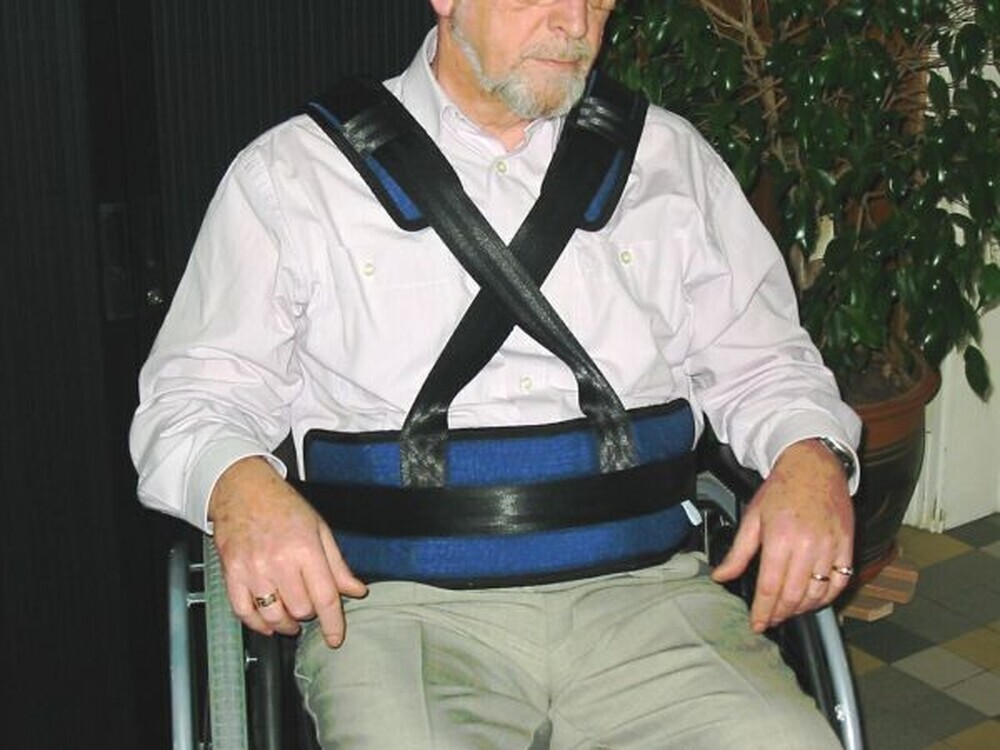 SafeBelt ceinture abdominale et fixation épaules avec boucle à clips