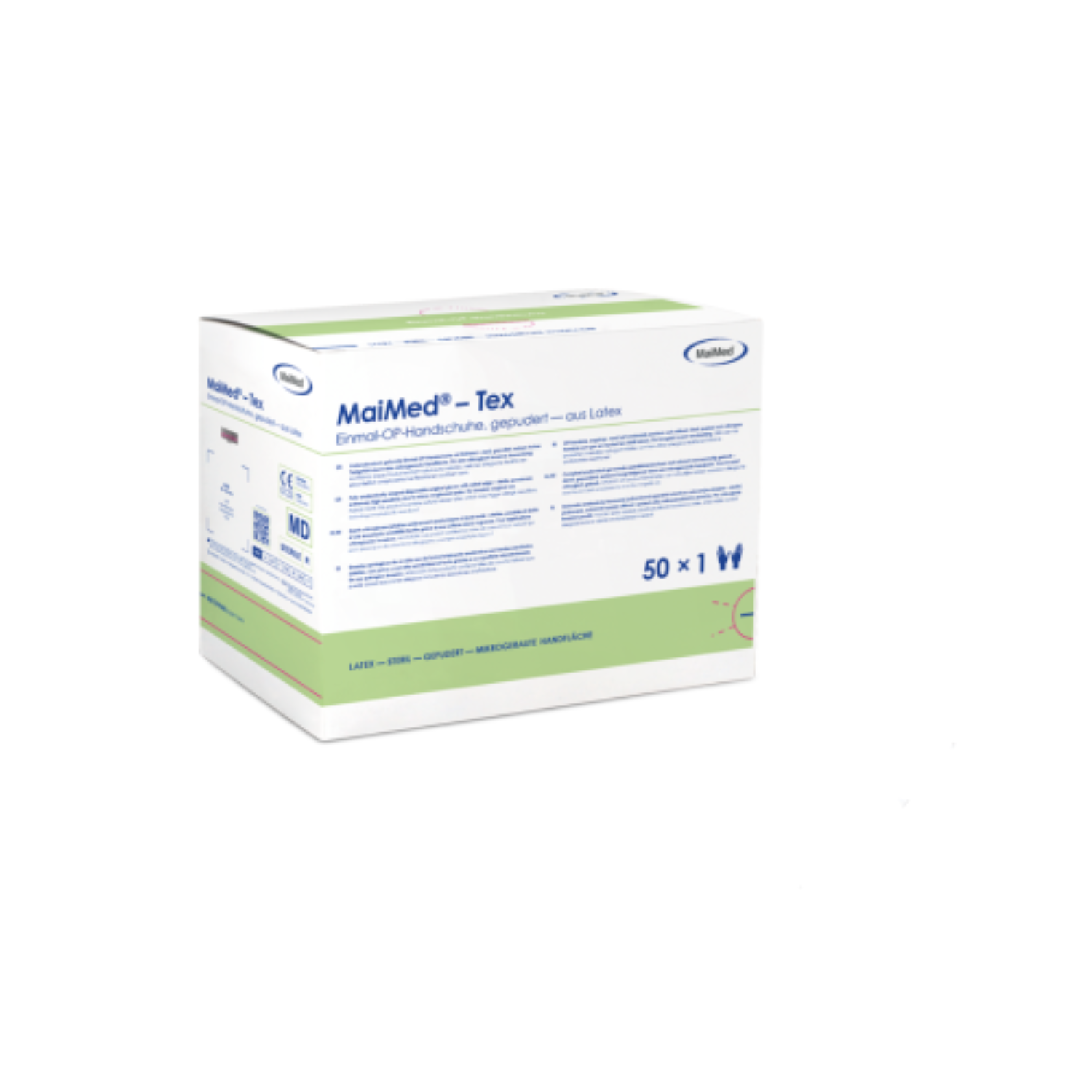 MaiMed Tex gant stérile latex poudré 7 (50 paires)