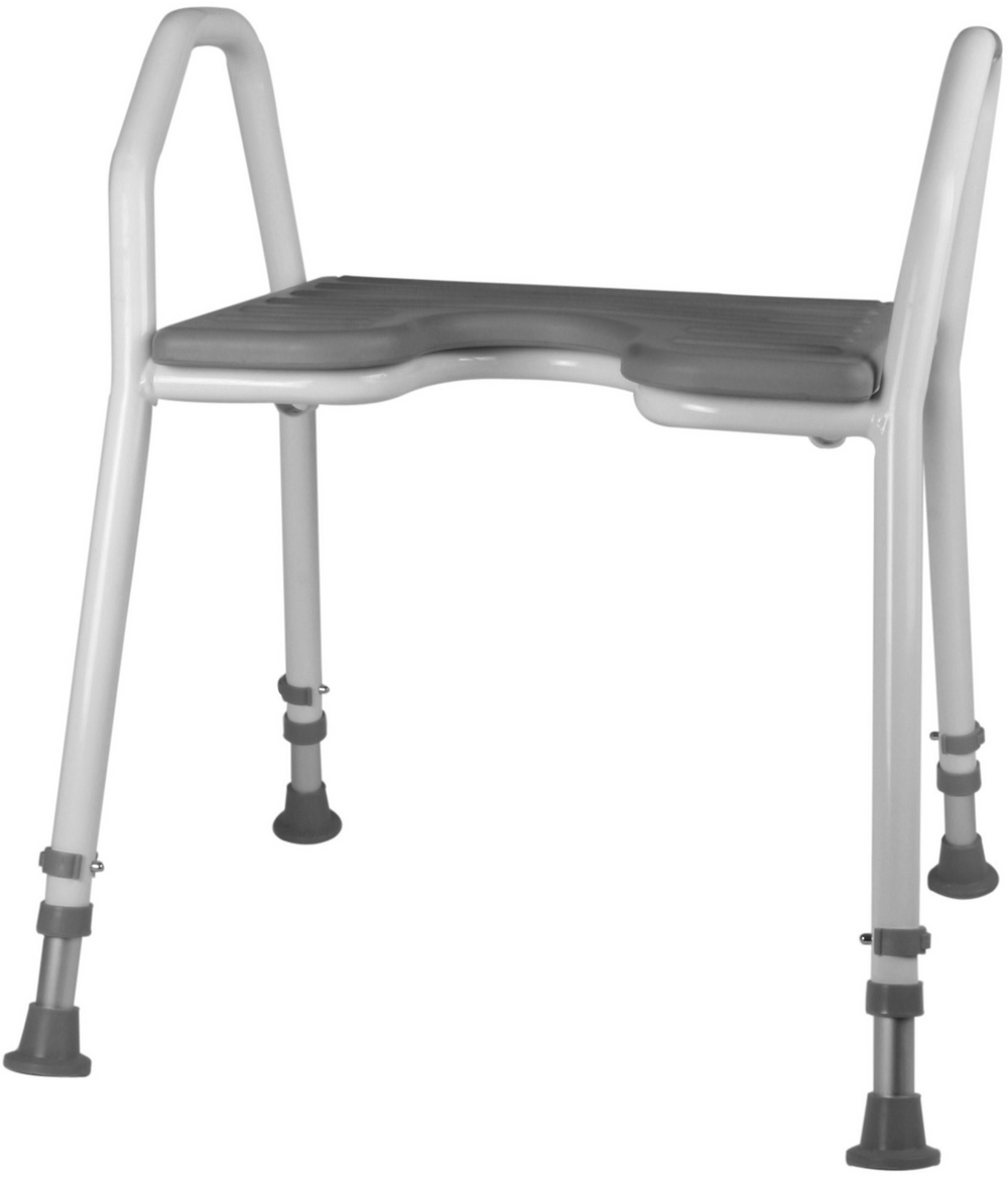 Chaise de douche Mobilex aluminium blanc