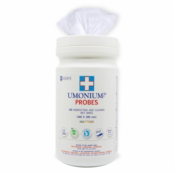 Umonium 38 lingette désinfectante pour transducteur écho / sonde - 100 pcs