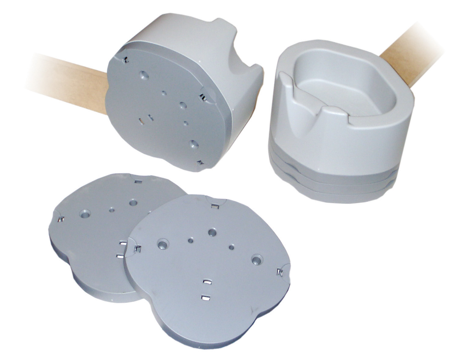 Rehausseur de pied de meuble Langham blocs de 7,5 cm de hauteur (5 cm net), set de 2, connecté