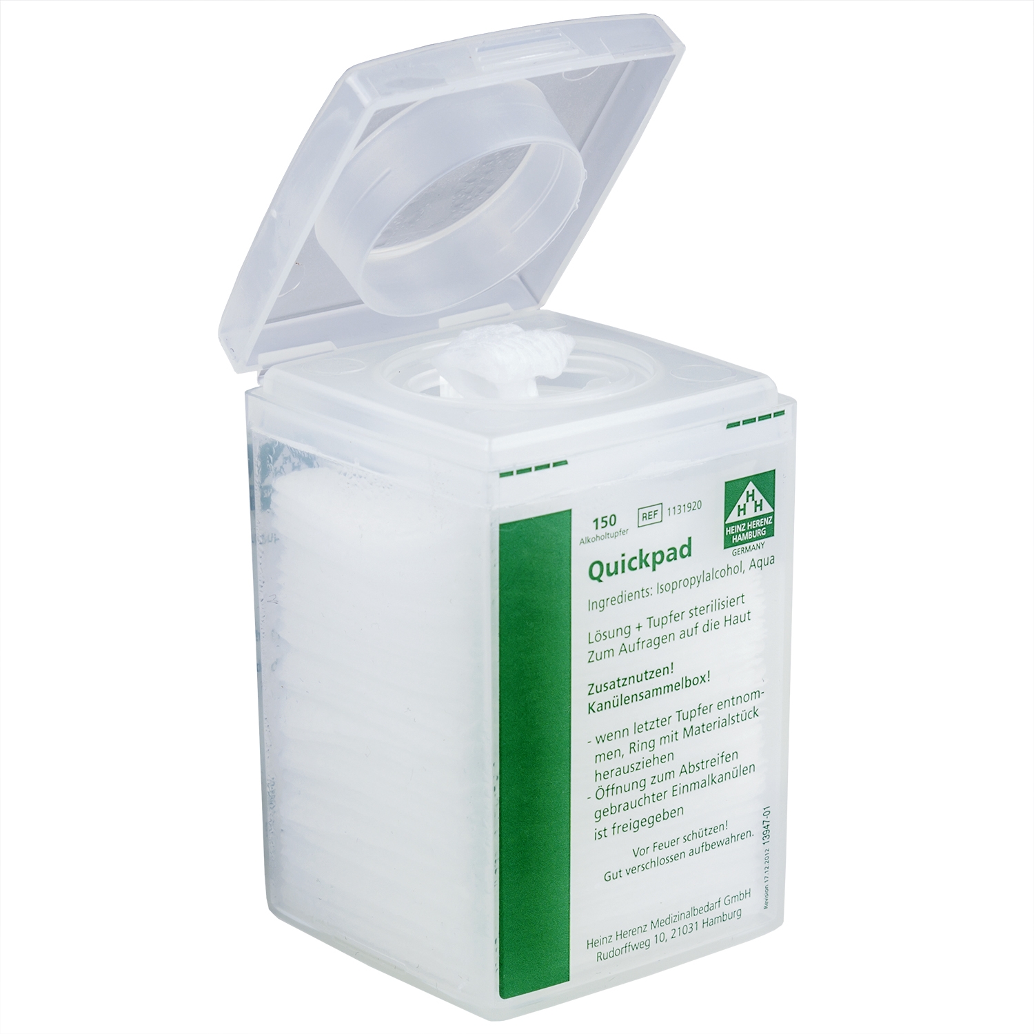 Quickpad Tampons alcoolisés en distributeur (150 pcs)