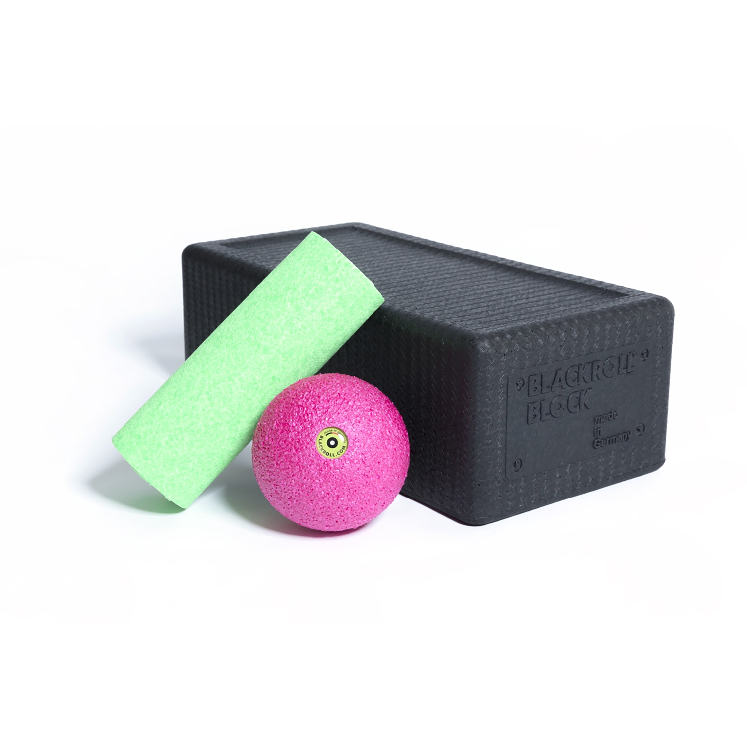 Blackroll Set Block - Mini - ball - noir/vert/rose