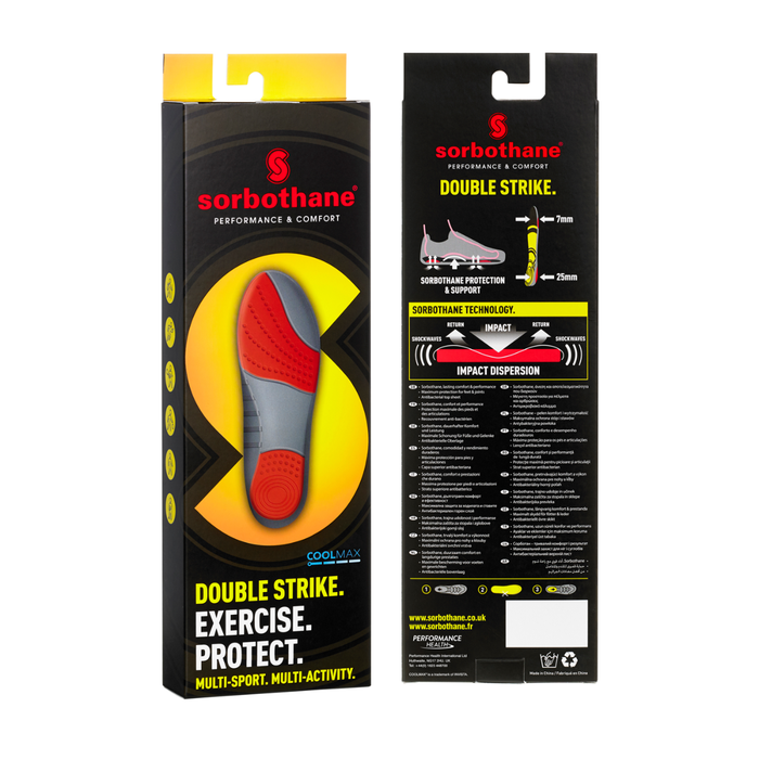 Semelles Sorbothane Double Strike absorbtion de chocs (par paire)