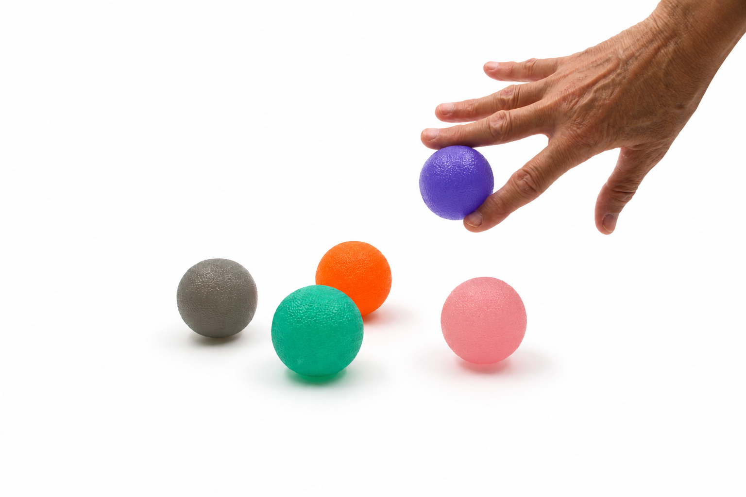 Petite balle d’exercices, en gel, pour les doigts et la main extra souple - rose -- AA9800