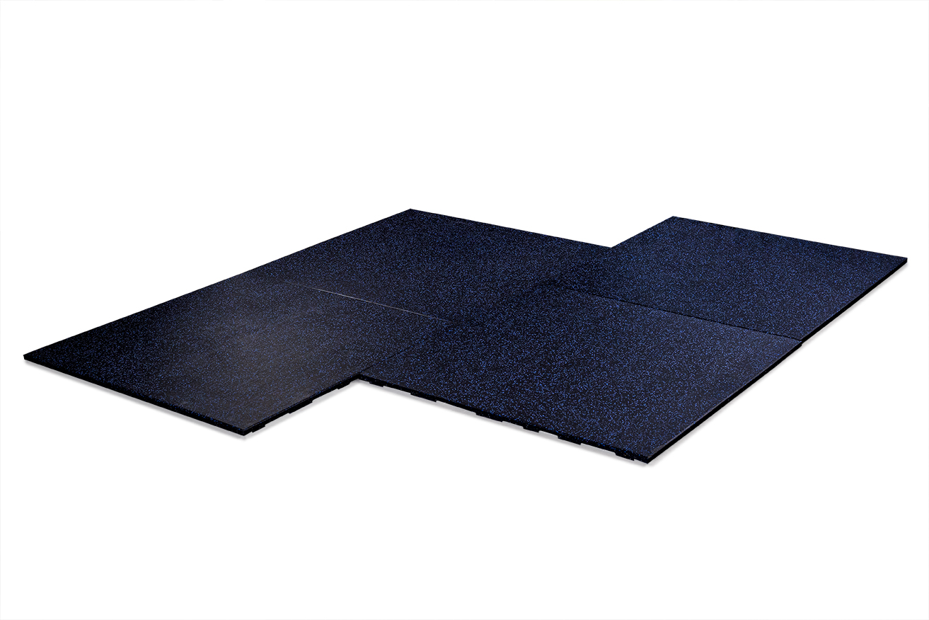Carreau de sol en caoutchouc - surface en EPDM - 100 x 100 x 2 cm