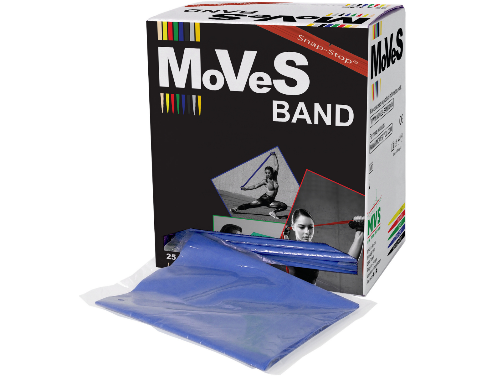Bandes d'exercices MoVeS - 1,5 m - box distribution (25 pcs)