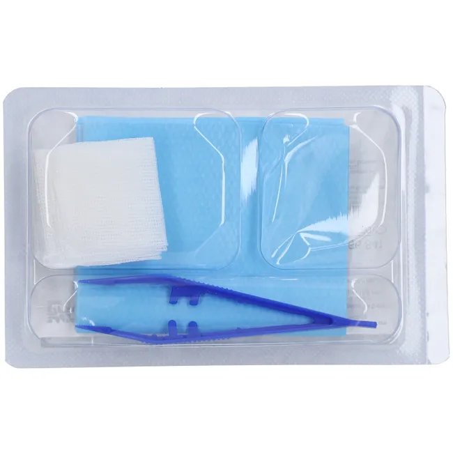 Kit de pansements avec champ stérile + 5 deppers + pincettes (45 stuks)