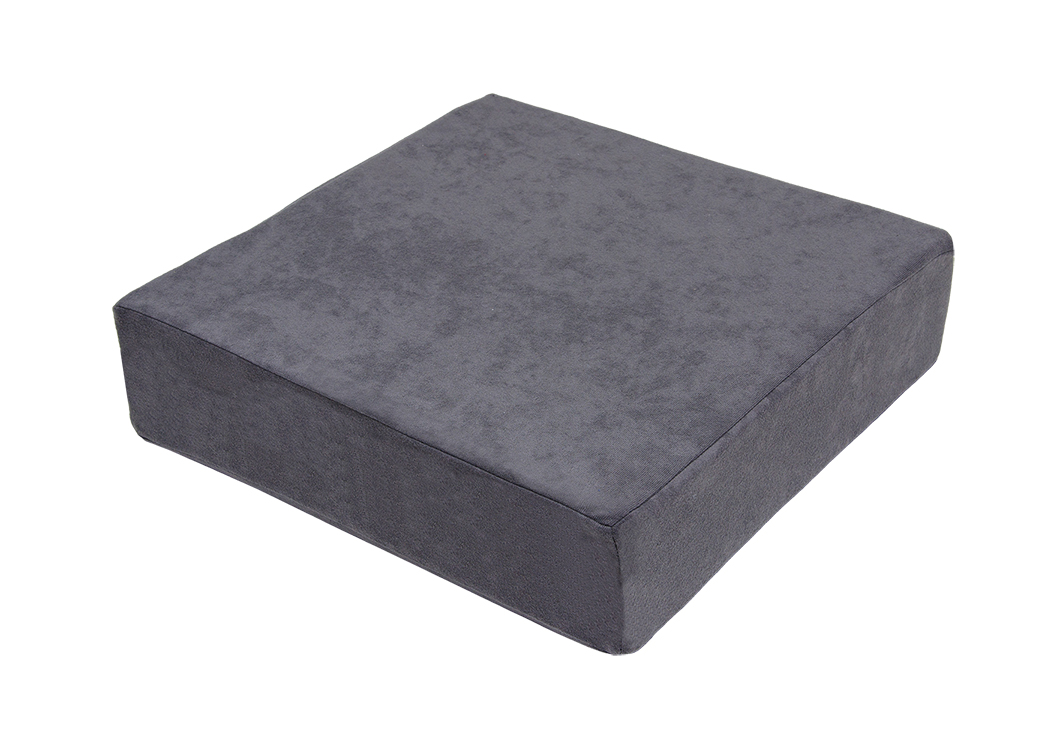 Coussin rehausseur avec housse - 40 x 40 x 10 cm - gris