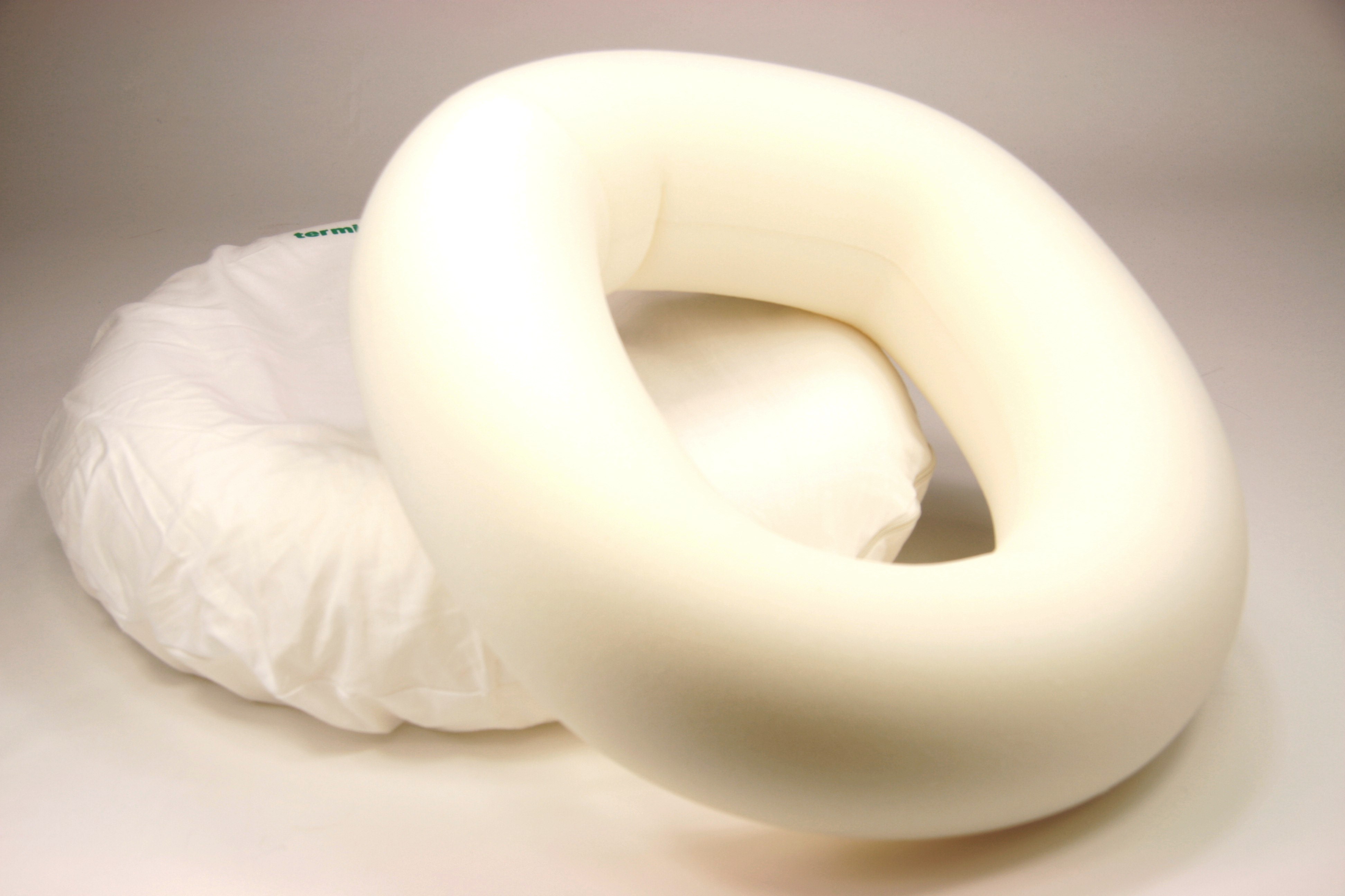 Coussin en forme de bouée PU avec housse en coton déhoussable P10 38 cm Ø