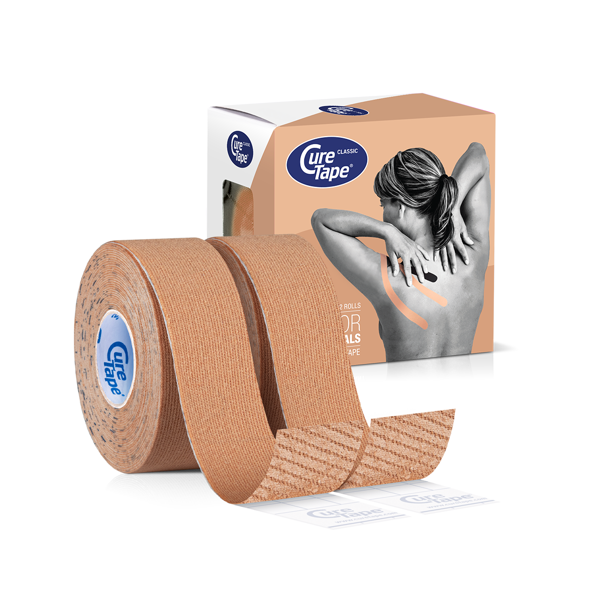 CureTape Classic kinésiologique - 2,5 cm x 5 m - beige (2 pc)