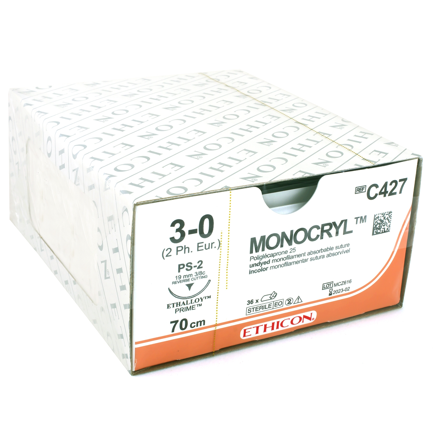 Monocryl - 45 cm - incolore (36 pcs)