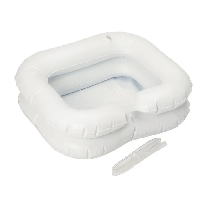 Bassin gonflable pour laver les cheveux dans le lit