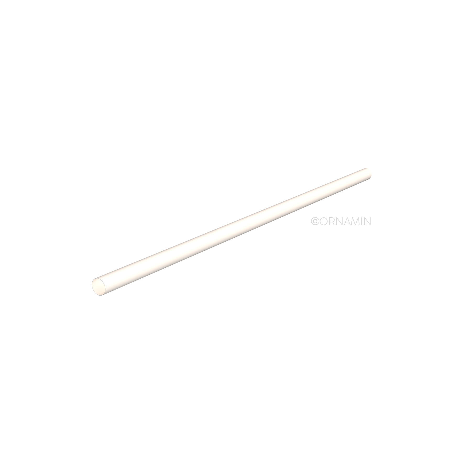 Pailles Ornamin - biodégradable - blanc - 20 pièces