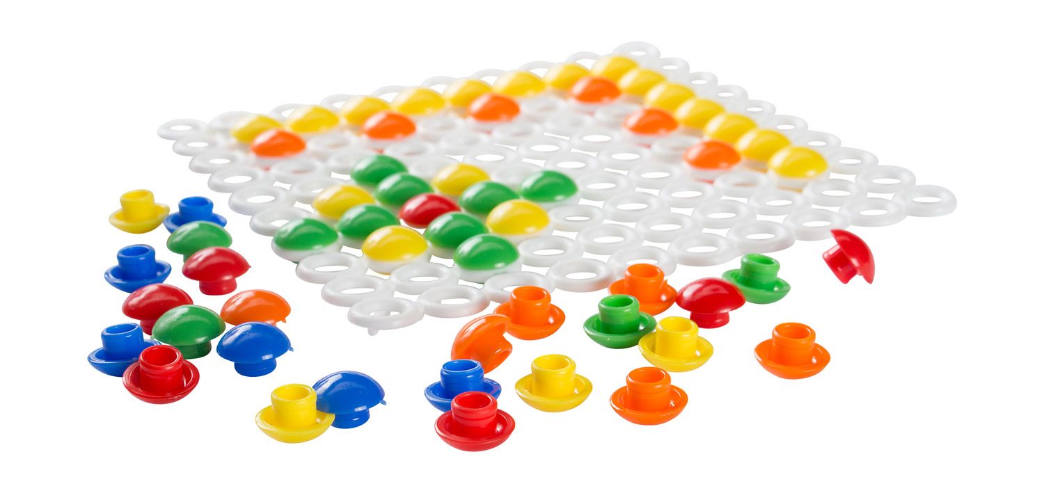 Perles de point ronds Rimosa set de 10 fonds carrés, 10 hexagonaux et ± 1560 perles -- 202213