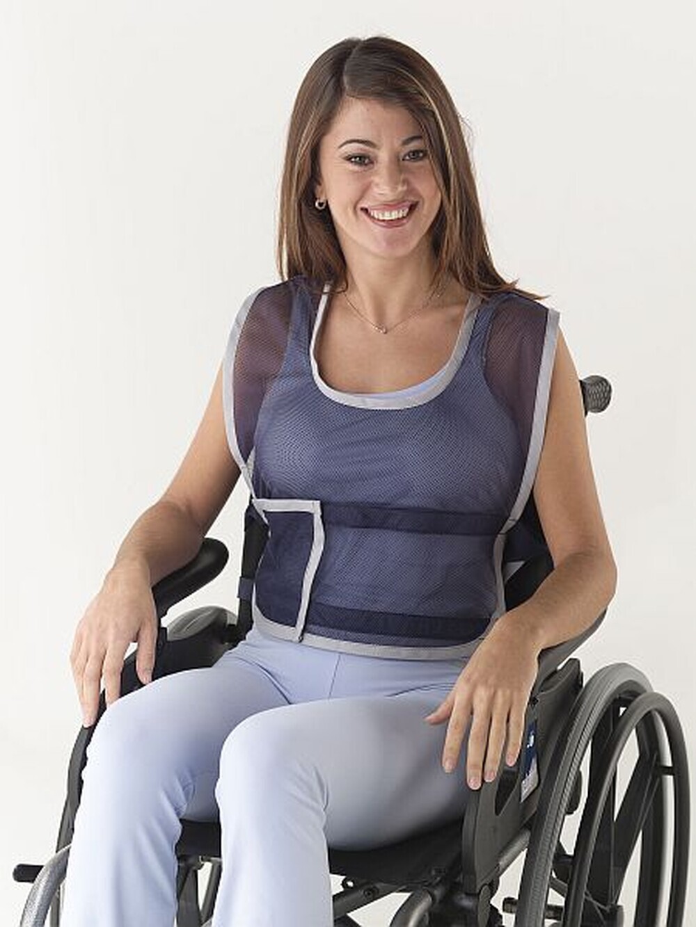 Gilet de fixation en maille polyamide avec boucle à clips - 60-95 cm - M