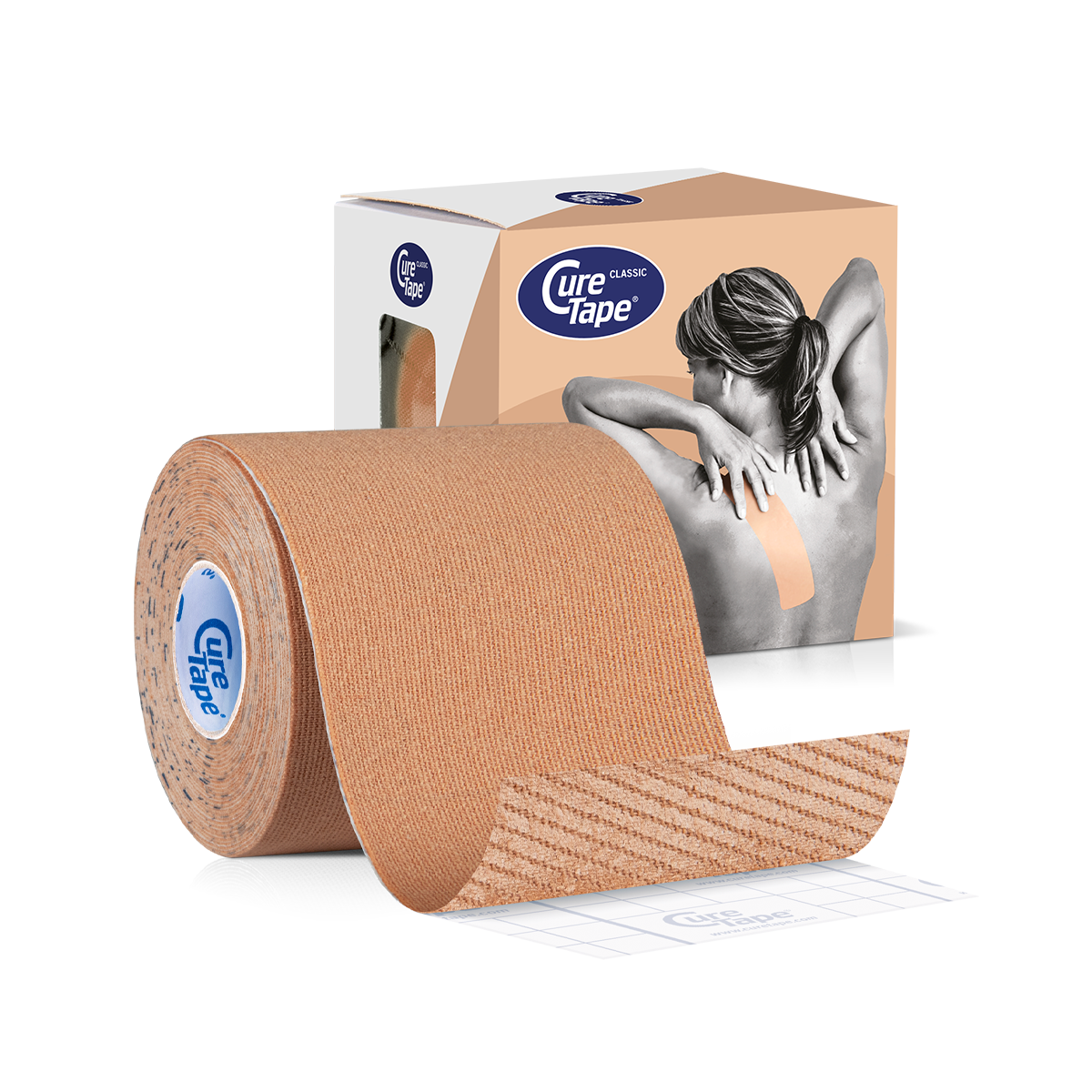 CureTape Classic kinésiologique - 7,5 cm x 5 m - beige