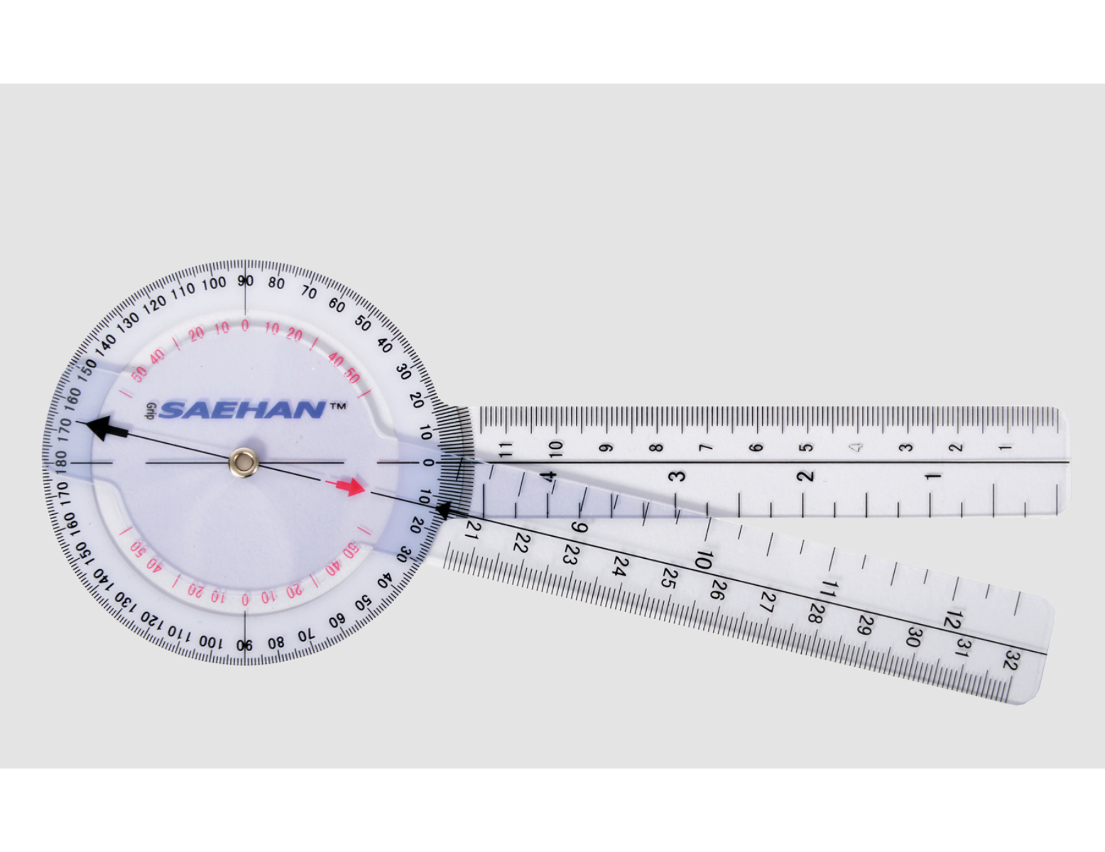 Goniomètre plastique - 0-360° (par 1°) - 20 cm